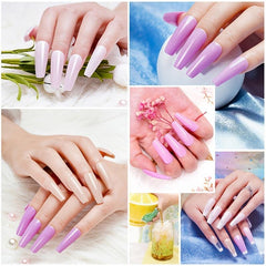8-Color Bright Nail Dip Powder Starter Kit with Base & Top Coat