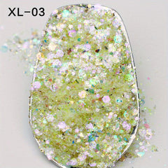 Hexagonal Glitter Nail Art Sequins Set DIY Nail Art Decorative Sequins