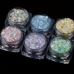 Hexagonal Glitter Nail Art Sequins Set DIY Nail Art Decorative Sequins