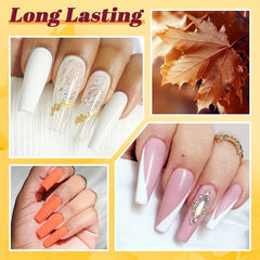 20 Pcs Dip Powder Nail Kit Starter Set Red Yellow Brown Glitter