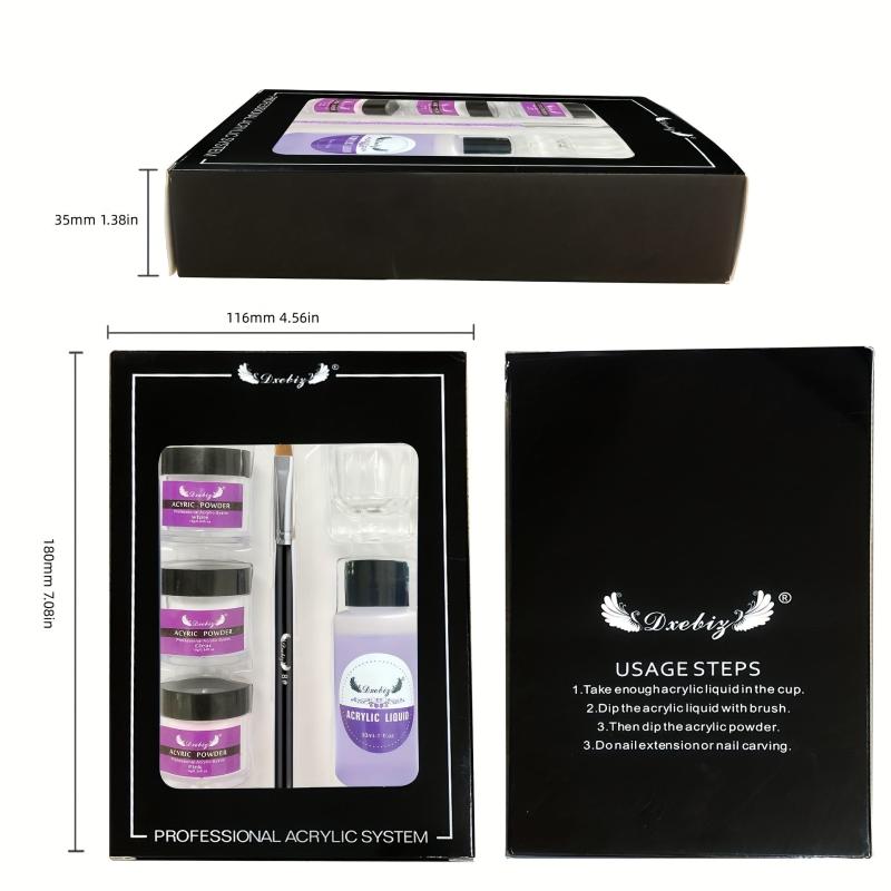 Clear Pink Acrylic Nail Kit System for Salon