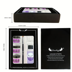 Clear Pink Acrylic Nail Kit System for Salon