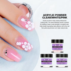 Clear Pink Acrylic Nail Kit System for Salon