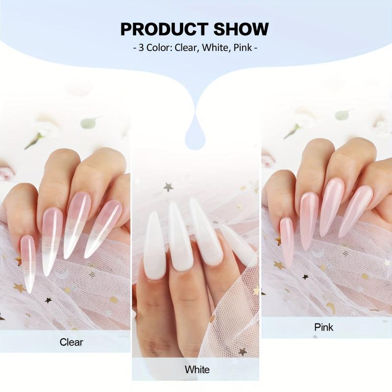Clear Pink Acrylic Nail Kit System for Salon