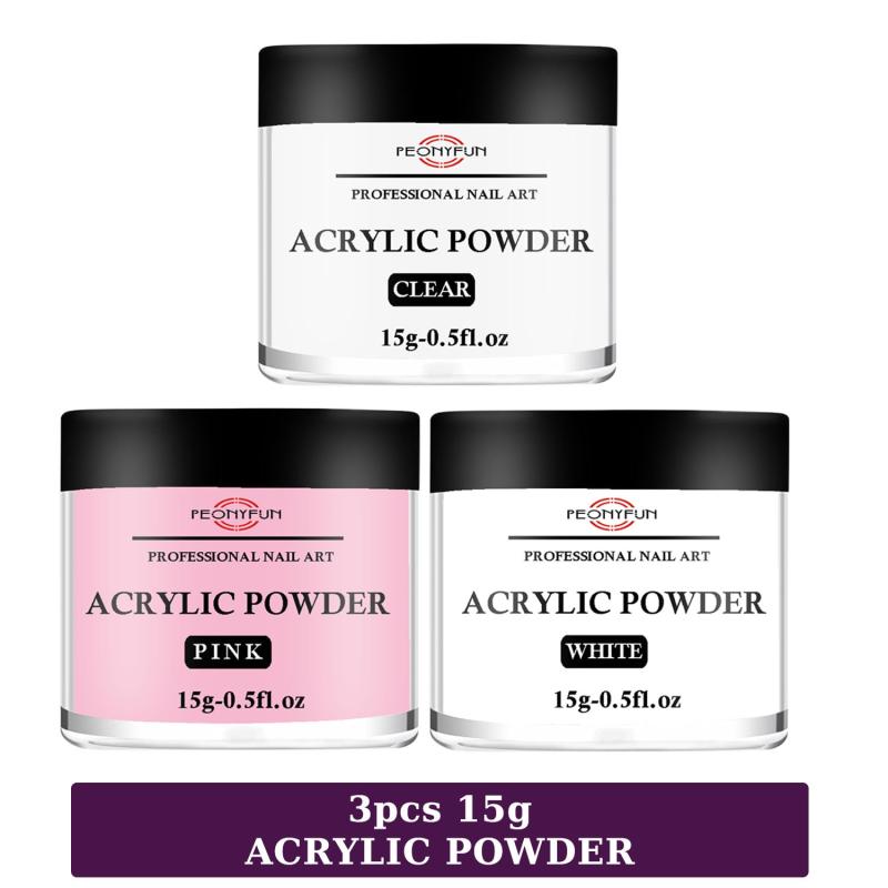 Acrylic Nail Kit Set with 40ml Liquid Monomer & Nail Brush - Beginner Friendly