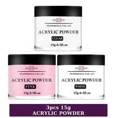 Acrylic Nail Kit Set with 40ml Liquid Monomer & Nail Brush - Beginner Friendly