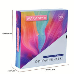 8 Colors Glitter Purple Nail Dip Powder Kit With Liquids for DIY Nail Art