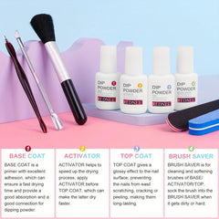 33pcs Dip Powder Nail Kit 24 Colors Glitter Dip Manicure Set & Tools