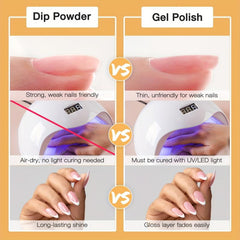 33pcs Dip Powder Nail Kit 24 Colors Glitter Dip Manicure Set & Tools