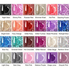 33pcs Dip Powder Nail Kit 24 Colors Glitter Dip Manicure Set & Tools