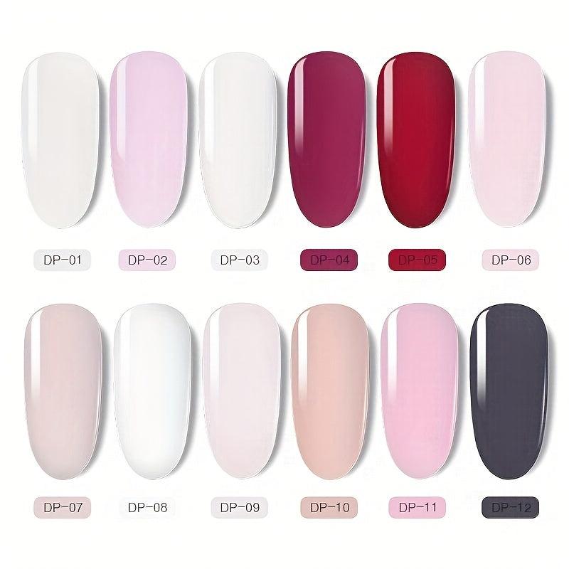 12 Colors Classic Nude Dipping Powder Kit for French Nail Art Manicure