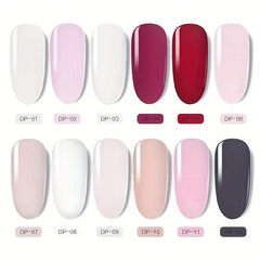 12 Colors Classic Nude Dipping Powder Kit for French Nail Art Manicure