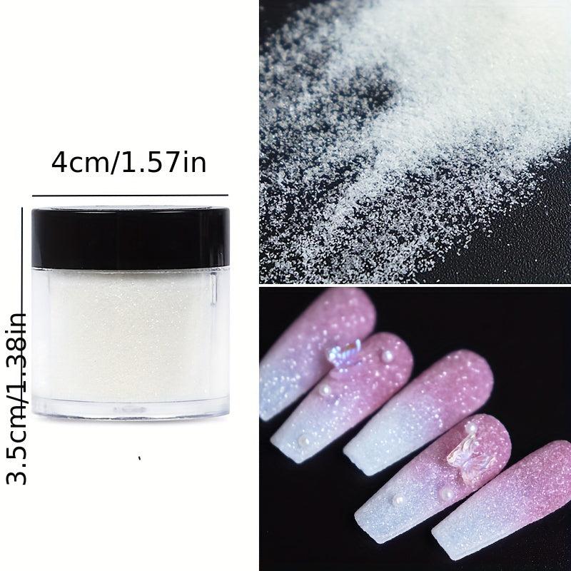 7 Colors Nail Glitter Powder Shining Sugar Effect Glitter Dust Sand Powder