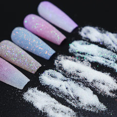 7 Colors Nail Glitter Powder Shining Sugar Effect Glitter Dust Sand Powder