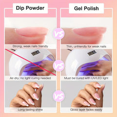 33pcs Dip Powder Nail Kit: 24 Colors + Base Top Coat Activator