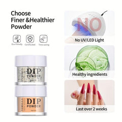 12pcs Dip Powder Nail Kit with Activator and Brush Saver Set