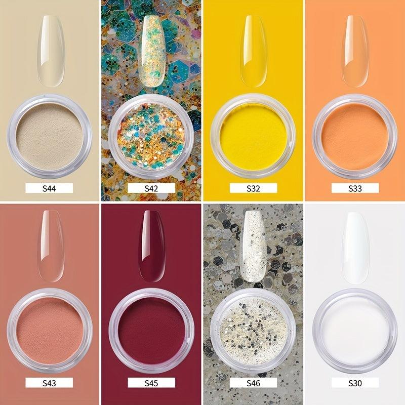 12pcs Dip Powder Nail Kit with Activator and Brush Saver Set