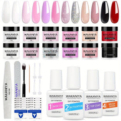 Glitter Dip Powder Nail Kit Pink Starter Set with 12 Colors
