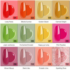 21pcs Dip Nails Powder Starter Kit 12 Colors Dip Nail Kit & Essential Nail Tools