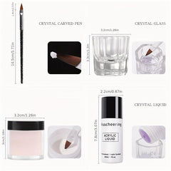Beginner Acrylic Nail Kit with Acrylic Powder & Liquid Set - Easy to Use