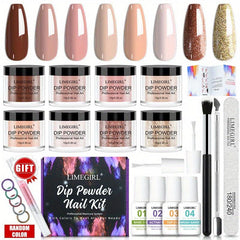 Dip Powder Starter Kit 8 Colors Pink Purple Acrylic Dipping