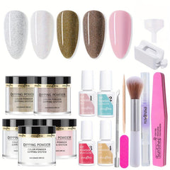 17 Pcs Dip Powder Nail Kit Starter Set All Colors Dipping Powder System