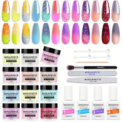 12 Colors Dip Powder Nail Kit Starter Kit Nude Pink Acrylic Dipping Powder Set