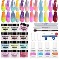 12 Colors Dip Powder Nail Kit Starter Kit Nude Pink Acrylic Dipping Powder Set