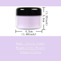 Purple Series Acrylic Powder for Nail Extension 15g