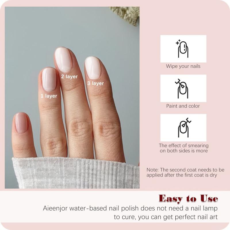 Milky Nail Polish Odorless Quick Dry Lasting Nail Lacquer