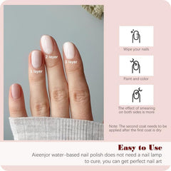 Milky Nail Polish Odorless Quick Dry Lasting Nail Lacquer