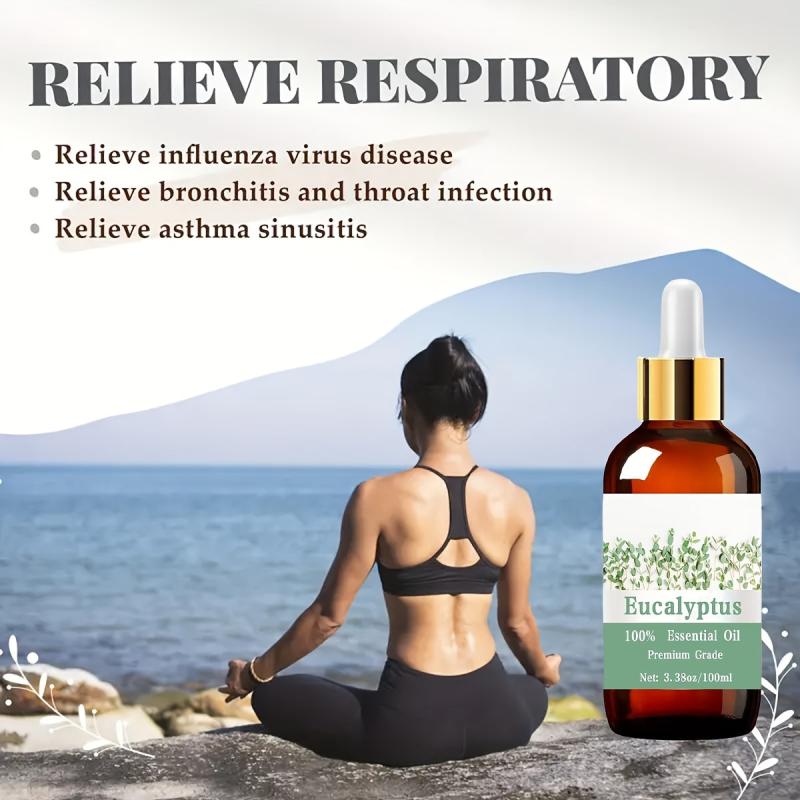 Eucalyptus Essential Oil 3.38oz 100ml 100% Pure & Natural Hair Skin Care Massage