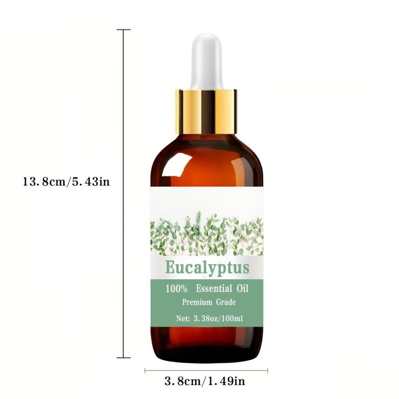 Eucalyptus Essential Oil 3.38oz 100ml 100% Pure & Natural Hair Skin Care Massage