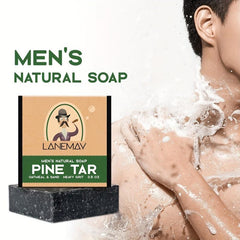 Pine Tar Soap for Men, Deep Cleansing, Moisturizing Body Soap