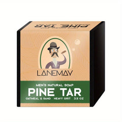Pine Tar Soap for Men, Deep Cleansing, Moisturizing Body Soap