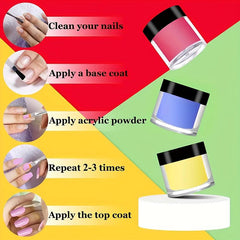 24 Colors Acrylic Nail Powder Set for 3D Manicure Extension