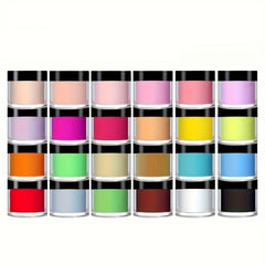 24 Colors Acrylic Nail Powder Set for 3D Manicure Extension
