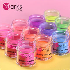 12 Colors Dip Nail Powder Kits Glossy Professional Set For French Nails