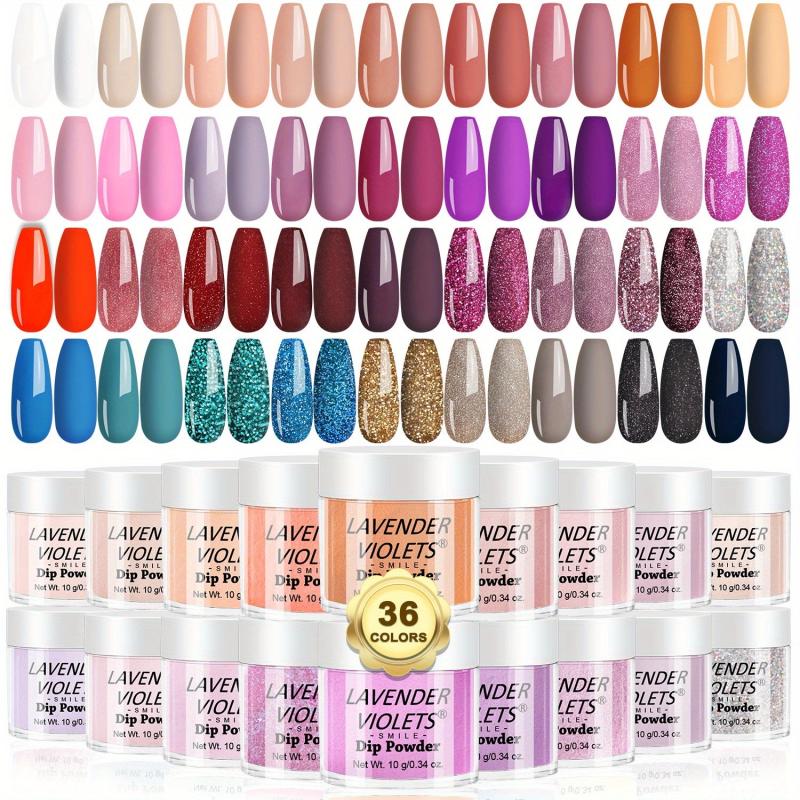 36 Colors Dip Powder Nail Kit Fast Dry Starter Set French Manicure Pedicure Nude