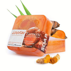 Turmeric Loofah Soap Facial and Body Cleansing Bar