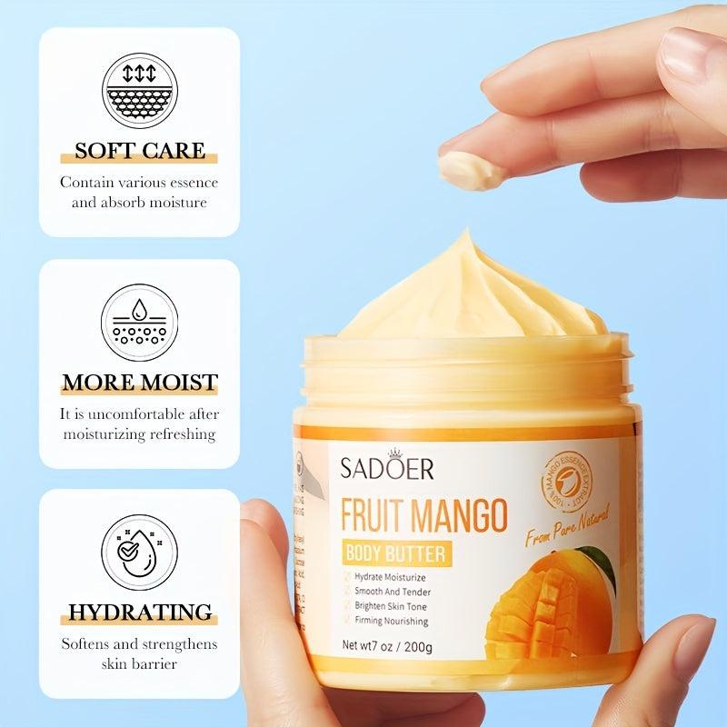 Fruit Mango Avocado Rose Body Butter 200g Moisturizing Nourishing Cream