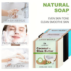 Glowing Skin Soap with Mint Coconut Bamboo Charcoal