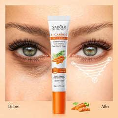 Carrot Eye Cream 20g Moisturizes Hydrates Fades Wrinkles Travel Home Use