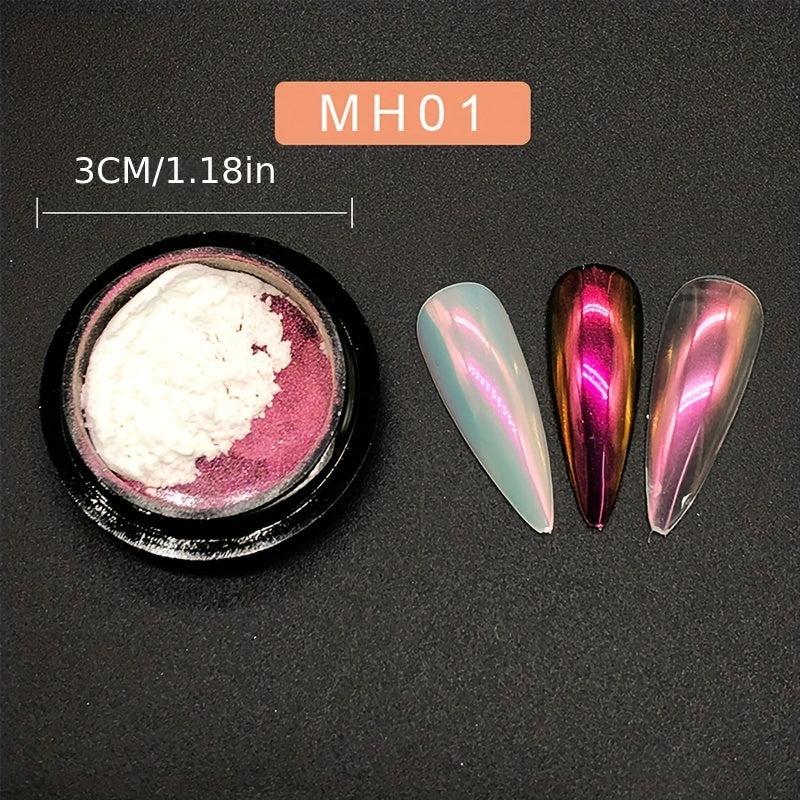 Mermaid Pearl Pigment Powder for Nail Art - 4pcs Set
