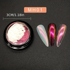 Mermaid Pearl Pigment Powder for Nail Art - 4pcs Set