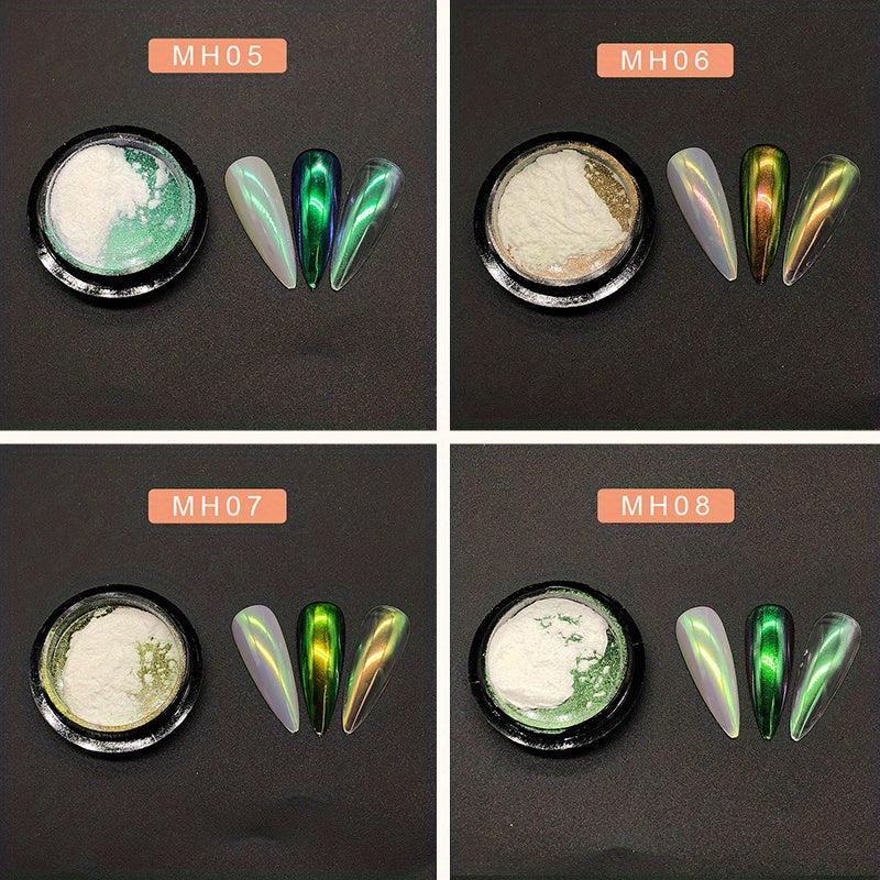 Mermaid Pearl Pigment Powder for Nail Art - 4pcs Set