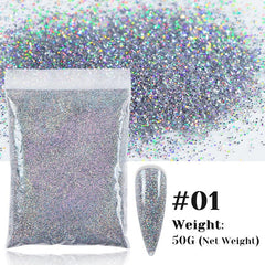 Holographic Laser Glitters Sequins for Nails Face Makeup DIY Art Resin