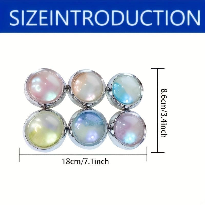6pcs Jelly Neon Rainbow Holographic Chameleon Powder