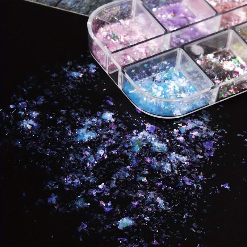 Opal Nail Art Glitter Flakes Powder Aurora Iridescent Pigment