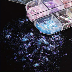 Opal Nail Art Glitter Flakes Powder Aurora Iridescent Pigment